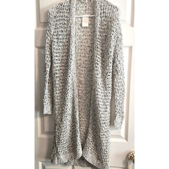 NWT Cardigan Women's L/XL Open Knit Midi Open Front Sweater Multicolor - Picture 1 of 6